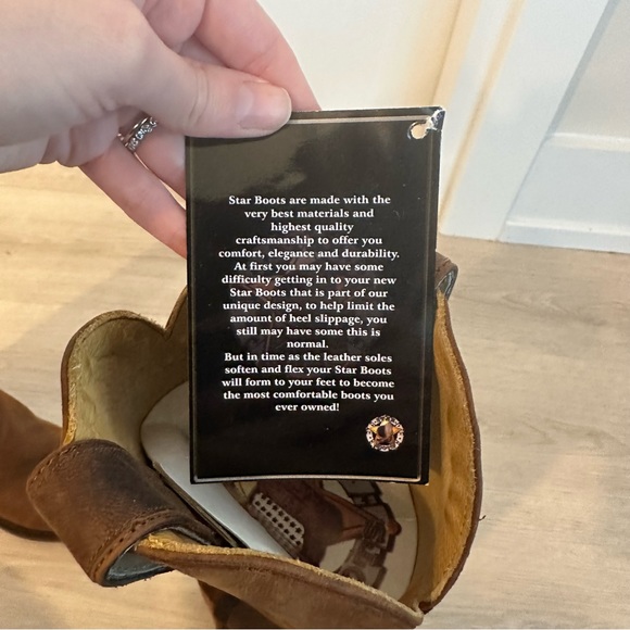 NWOT Star Boots leather cowboy boot - Picture 7 of 9